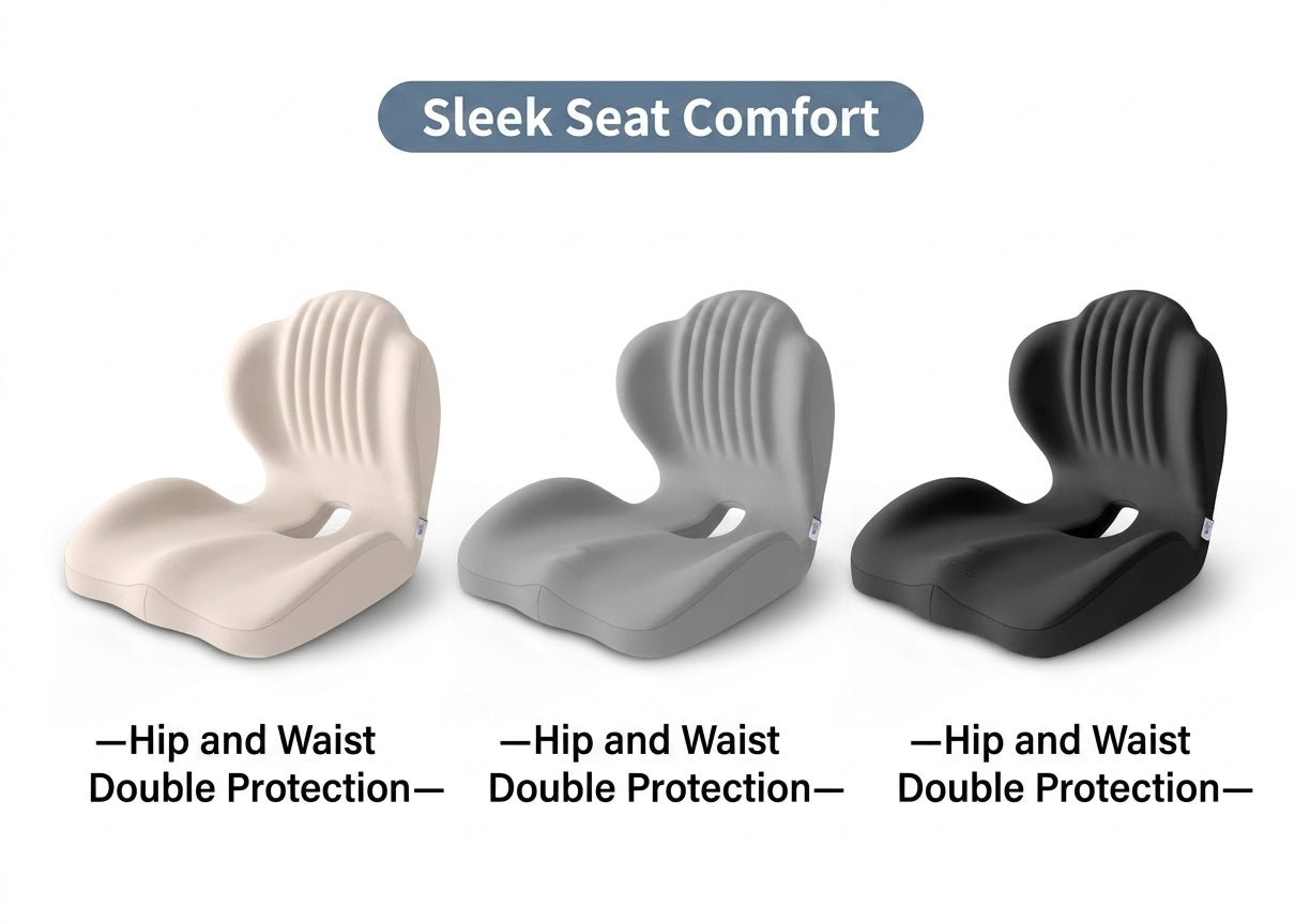 Memory foam lumbar support cushion, office prolonged sitting pressure-relief hip cushion, student chair support lumbar cushion, integrated cushion