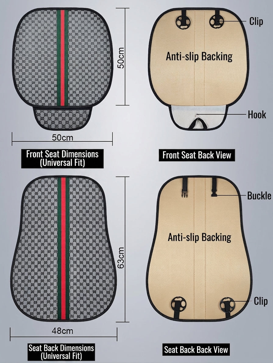 Car seat cushion all-season universal Kuqi three-piece set
