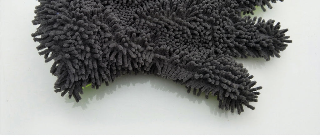 Fride Rich Velvet Thickened Car Wash Gloves Housekeeping Cleaning Gloves Sandwich Mesh Hole Wipe Gloves