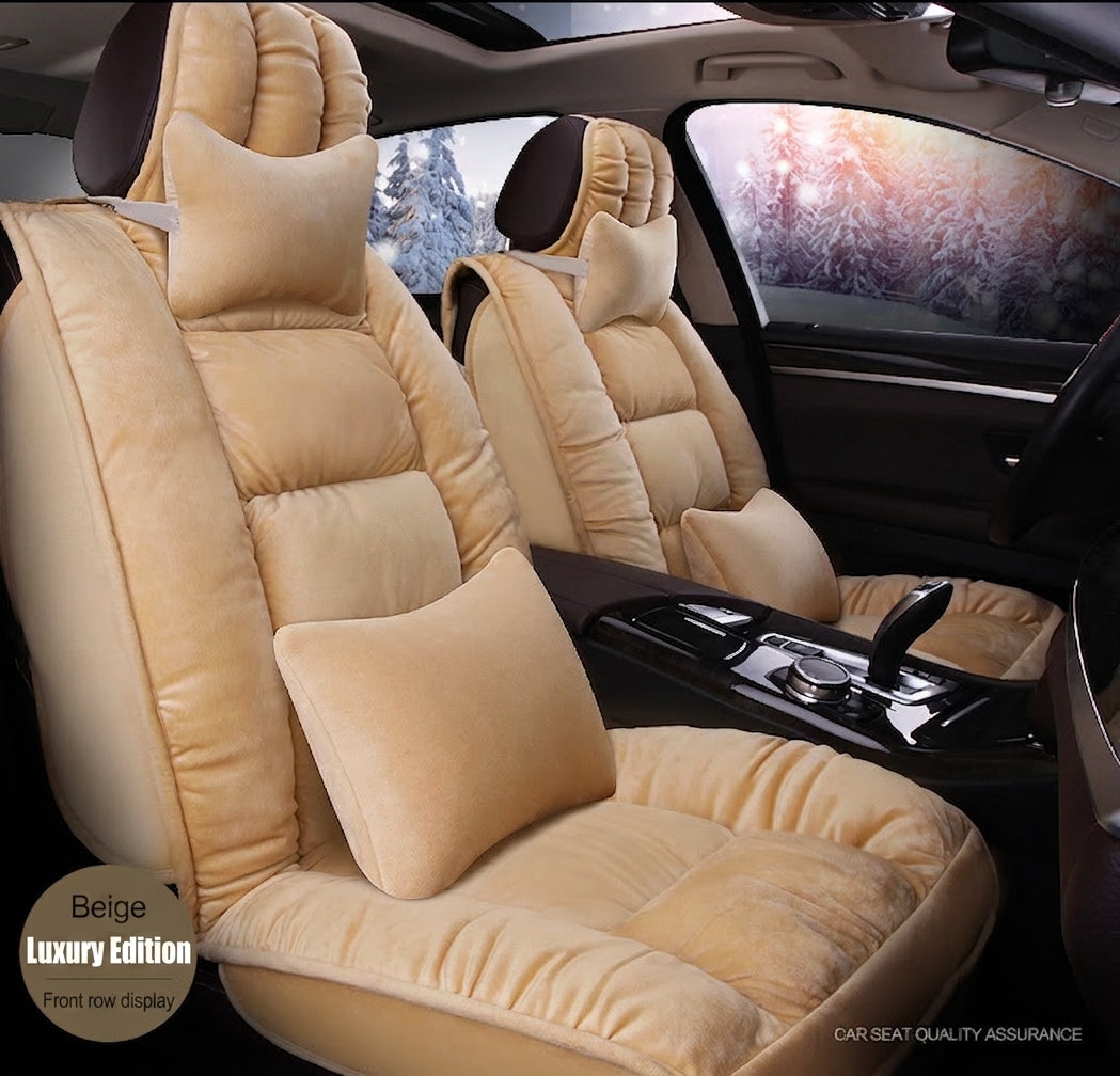 Winter short plush car seat cushion new winter car fleece seat cover universal down all-inclusive seat cushion wholesale
