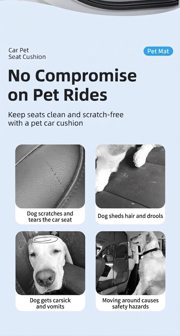 Cross-border best-selling car pet cushion: Oxford fabric for the car, rear seat waterproof and dirt-resistant, portable and foldable