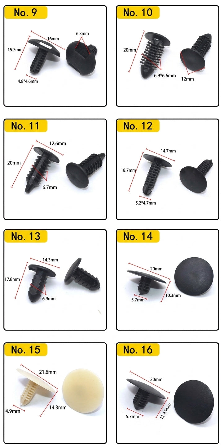 Car universal nylon roof, trunk interior buckle, rivet seal, pickup card, barb buckle, Christmas tree buckle