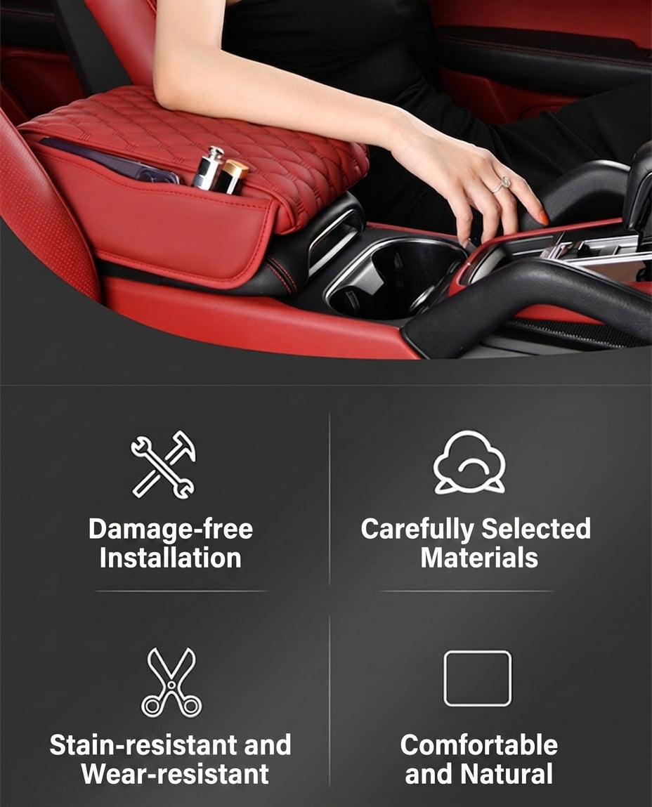 Manufacturer cross-border car armrest box height pad, car goods, double-sided practical storage bag, memory foam armrest box pad