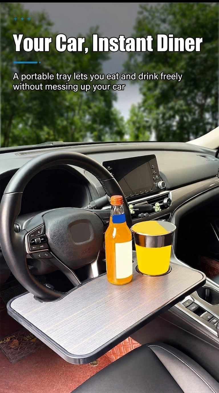 Multifunctional Car Dinner Plate, Steering Wheel, Laptop Stand, Car Dinner Tray Storage Rack, Car Computer Table Tray