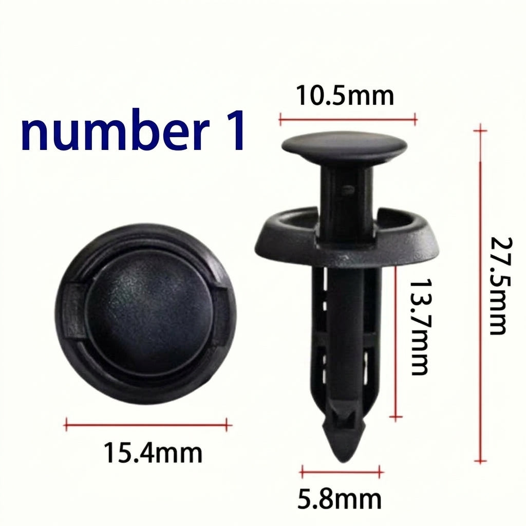 Universal automotive fender liner, trunk plastic clips, mudguard clips, expansion screws, hole-pierced studs, snaps