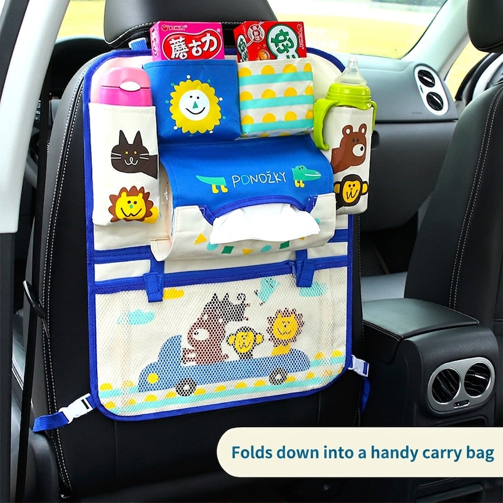 New car seat back bag, Japanese cartoon cute multifunctional storage bag, baby supplies, car storage hanging bag