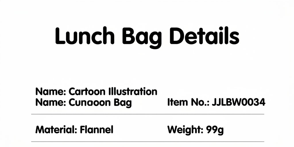 Lunch Box Bag, Large Capacity Handheld