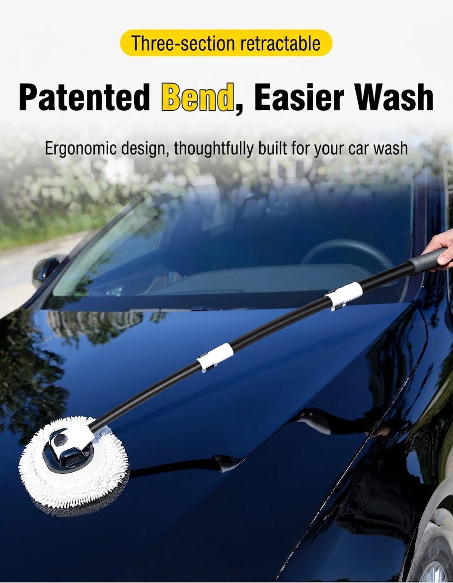 Car Wash Mop Retractable Long Handle Bending Bar Brush Car Brush Car Brush Car Wash Brush Soft Bristle Cleaning Tools Wholesale