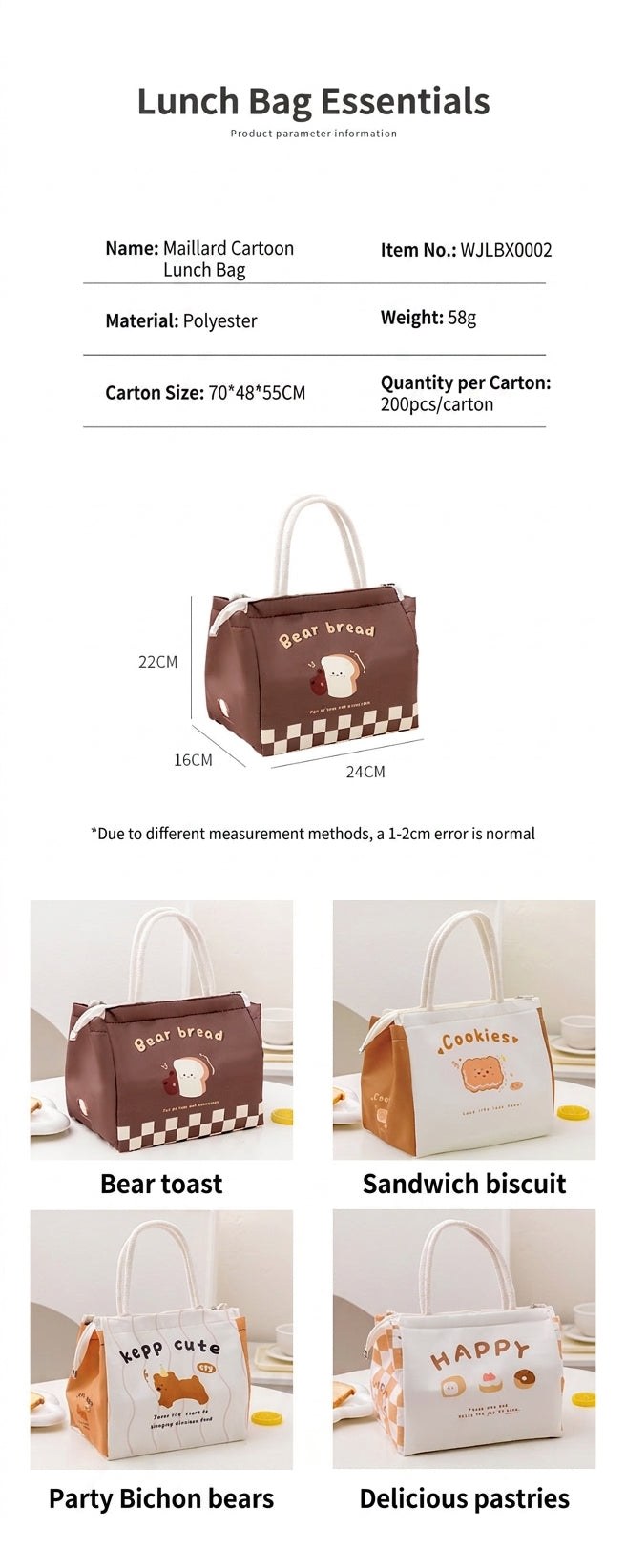 Insulated Lunch Bag, Large-Capacity Handheld