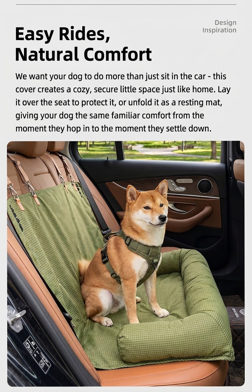 Water-repellent, dirt-resistant, scratch-resistant travel rear car dog bed, convenient for small, medium, and large dog pet supplies dog bed