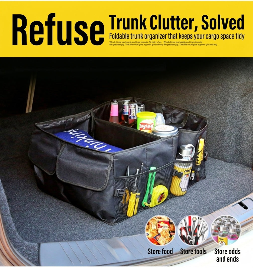 Cross-border cargo source: Oxford cloth for cars, trunk storage bags, multifunctional foldable storage boxes for car use, storage boxes