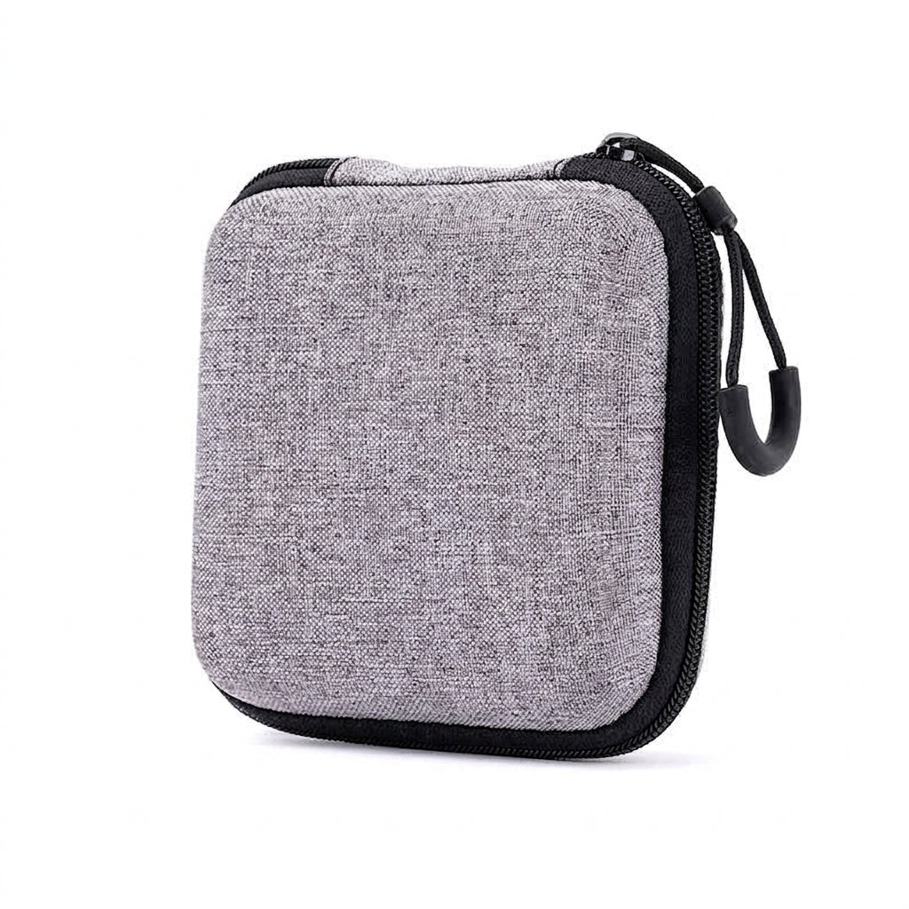 Snowflake Cloth EVA Headphone Bag, Power Bank Hard Drive Bag, Dragon Cloth Earphone Storage Box, Pressure-Resistant Zipper Bag