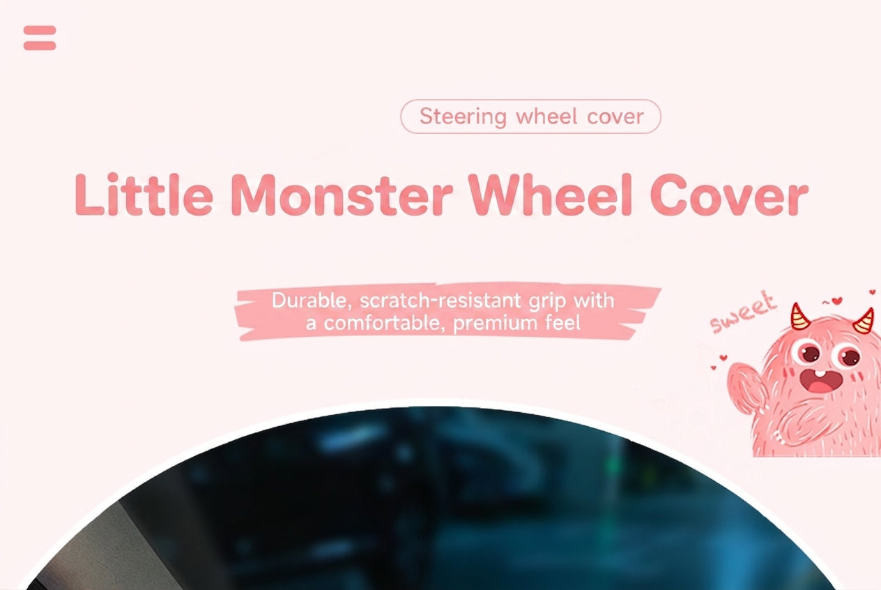 Winter plush steering wheel covers, 2024 new Monster non-slip warm all-season GM heated handlebar covers, women's version