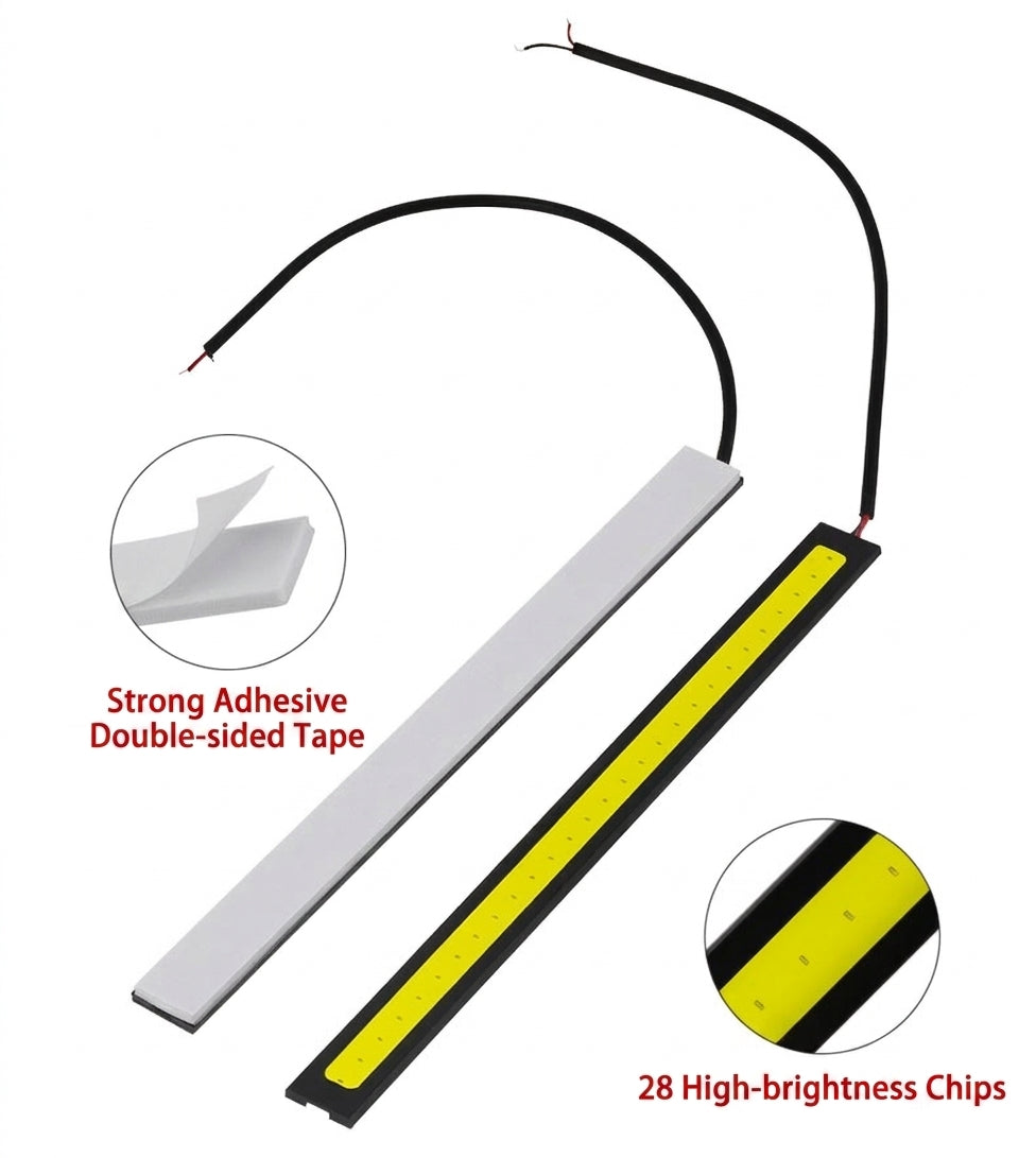 Yade Car Daytime Running Light 17CM COB Ultra Thin High Brightness LED Daytime Running Light Waterproof 12V Decorative Lighting