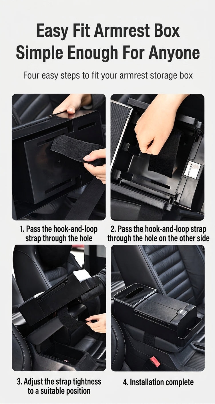 Car tissue box, armrest box, multifunctional water cup holder, storage box, creative and simple car interior sundries storage box