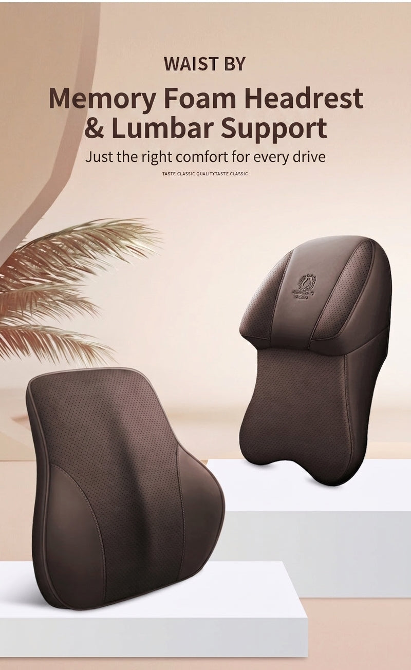 [Full leather on both sides] aviation-grade car neck pillow, memory foam, neck pillow, neck pillow in the car, car seat, neck pillow