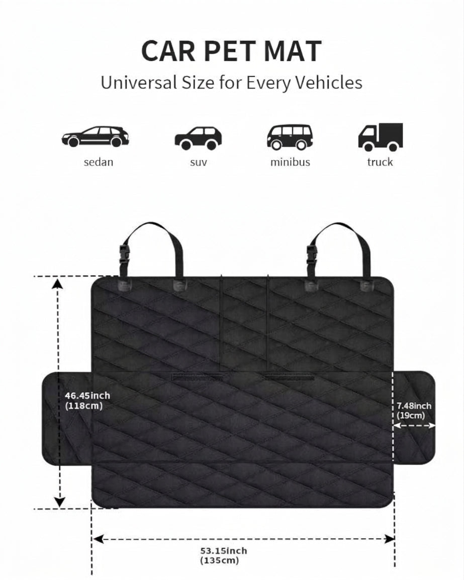 Rear Seat Pet Mat - Waterproof & Dirt-Proof