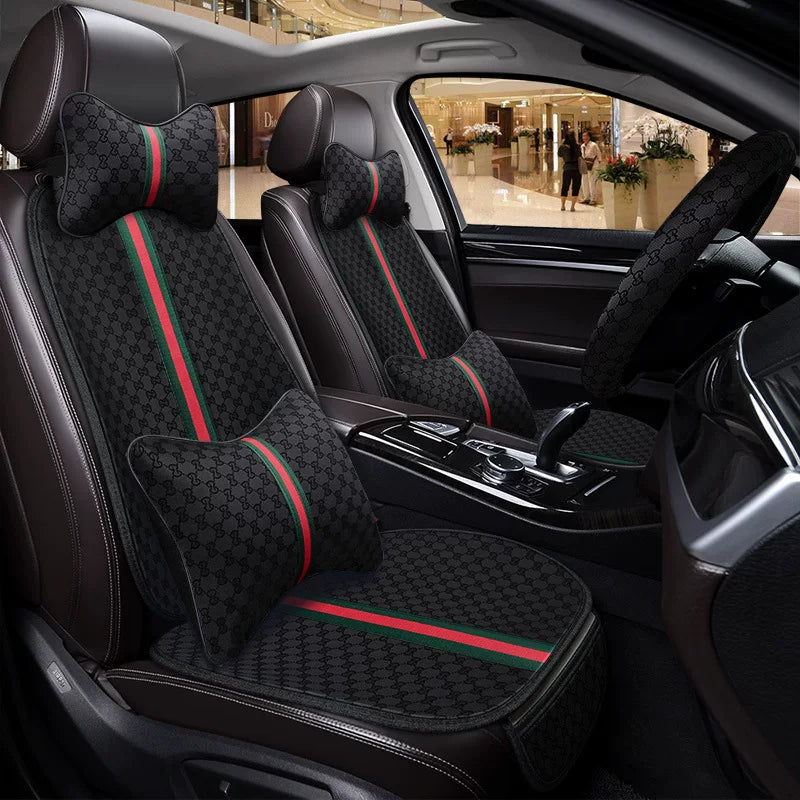 Car seat cushion all-season universal Kuqi three-piece set