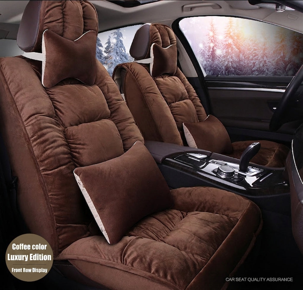 Winter short plush car seat cushion new winter car fleece seat cover universal down all-inclusive seat cushion wholesale