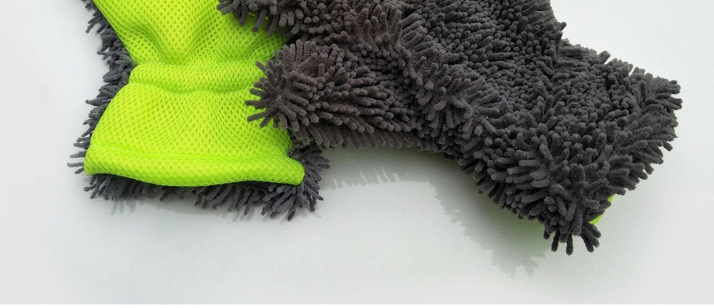 Fride Rich Velvet Thickened Car Wash Gloves Housekeeping Cleaning Gloves Sandwich Mesh Hole Wipe Gloves