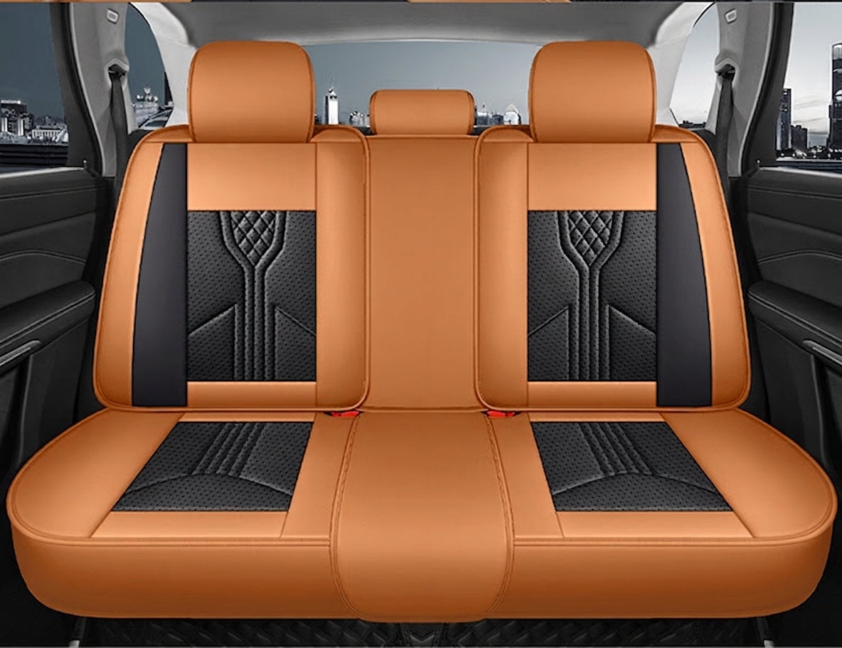 3D Nappa leather car full-coverage integrated headrest cover, all-season universal sports seat cover, leather seat cushion manufacturer wholesale