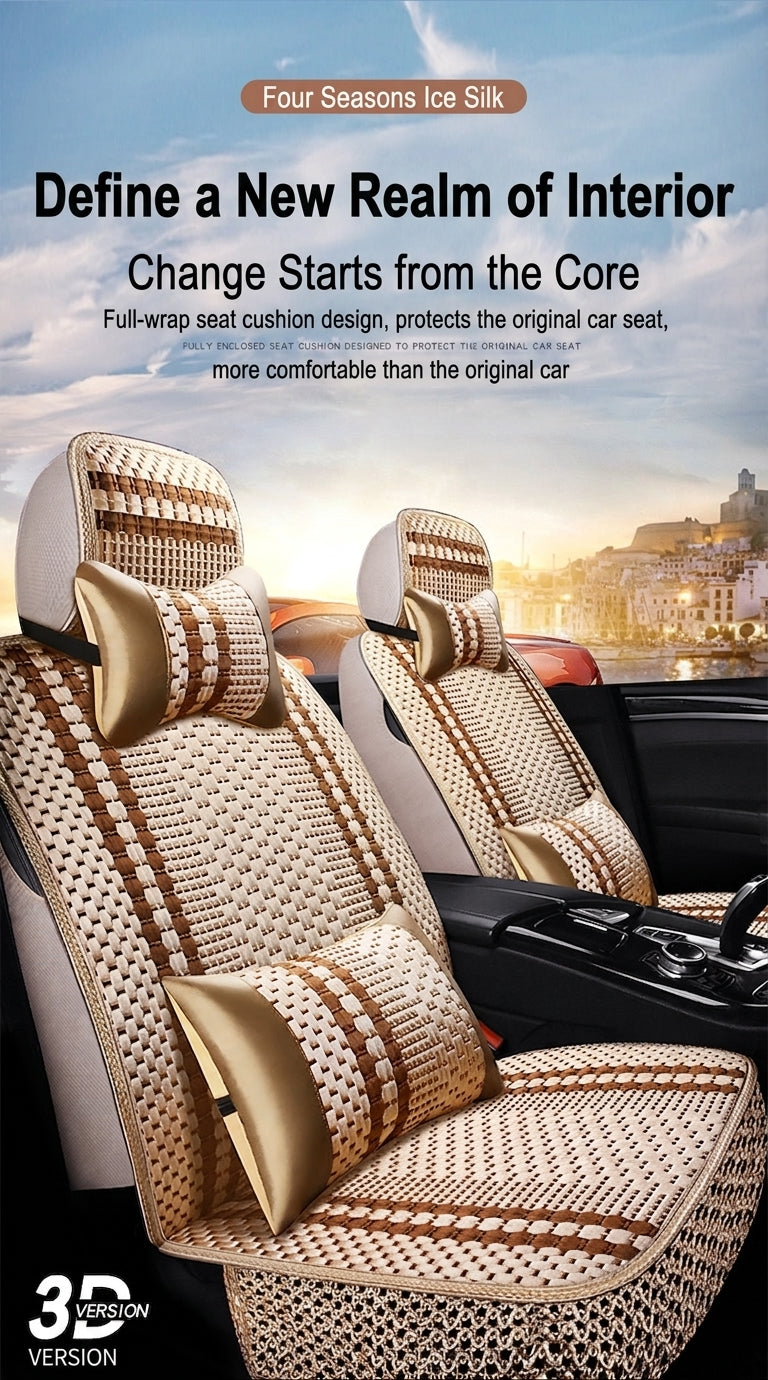 Car Cushion Four Seasons Universal Ice Silk Seat Cover Summer Cool Cushion Single Piece Car Single Pad Wholesale Factory Direct All-Inclusive
