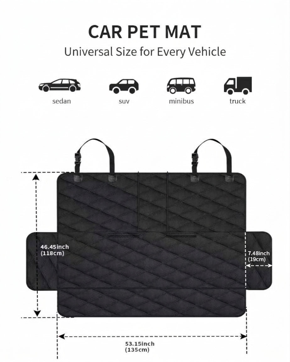 Car Pet Mat Waterproof Seat Cushion with Armrest