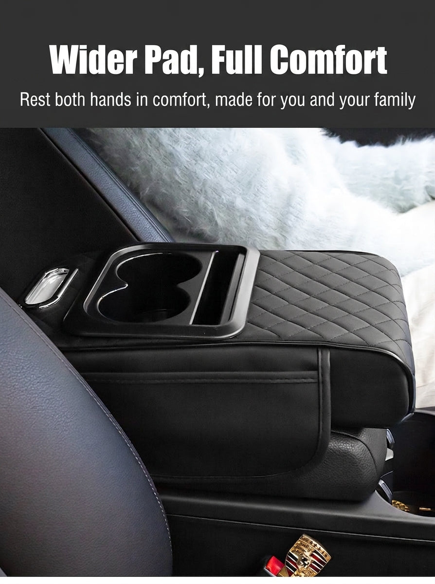 Armrest box raised pad, car cup holder, tissue box (Huotong Global · Light Custom) universal microfiber leather