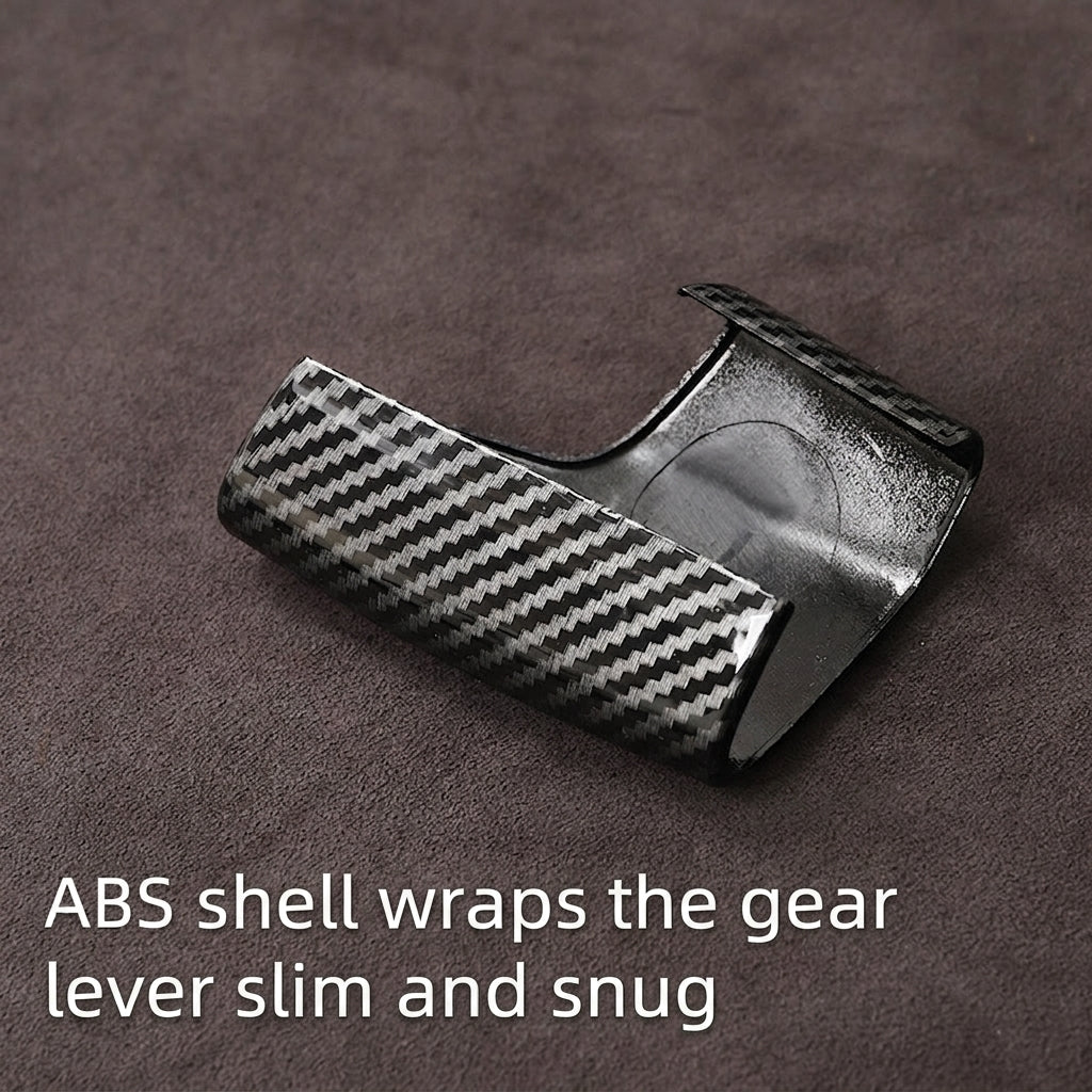 Suitable for Audi A6L A4L Q5LA3Q7Q2L gear shift cover, carbon fiber texture gear lever cover, and automotive interior modification