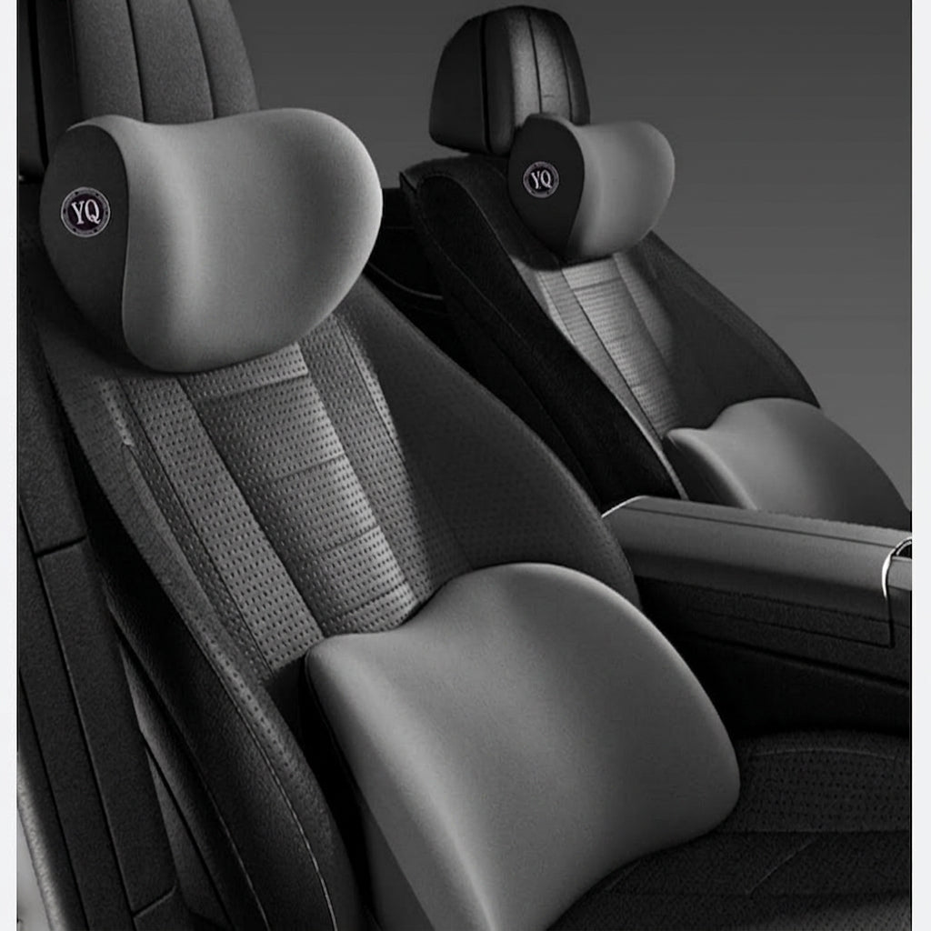 Car neck headrest lumbar rest removable and washable breathable driver's seat waist rest memory foam car artifact headrest in the car