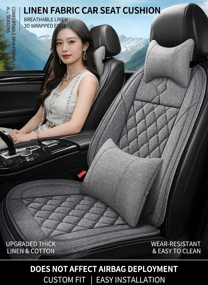 Cross-border bestselling car seat cushions, dirt-resistant, wear-resistant leather car seat cushions, all-season breathable full-coverage universal car seat cushions