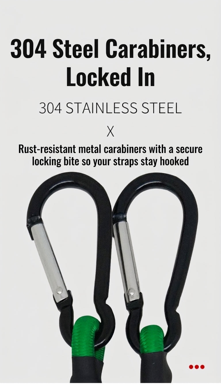 Luggage Strap & Carabiner Combo Set
