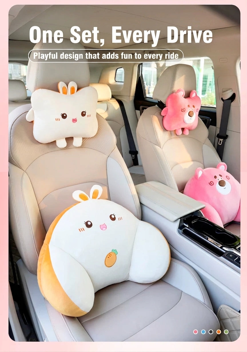 Car lumbar support, driver's seat backrest cushion, car headrest, lumbar support pad, internet-famous women's driving lumbar support tool