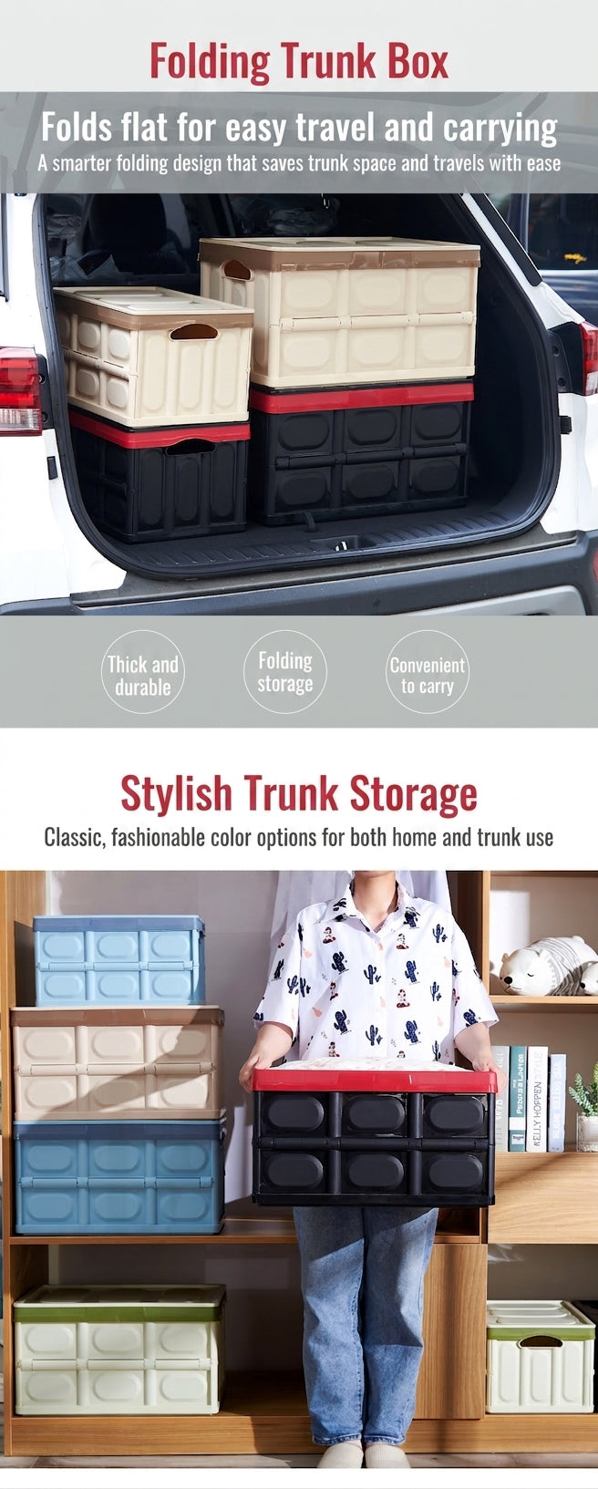 Car trunk folding storage box, car storage box, car trunk organizer box, storage box, portable storage