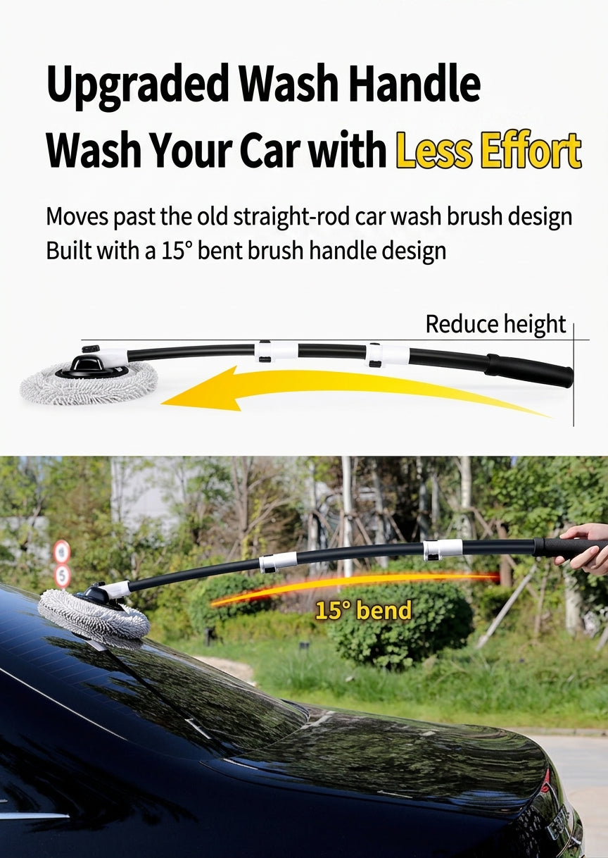 Car Wash Mop Retractable Long Handle Bending Bar Brush Car Brush Car Brush Car Wash Brush Soft Bristle Cleaning Tools Wholesale