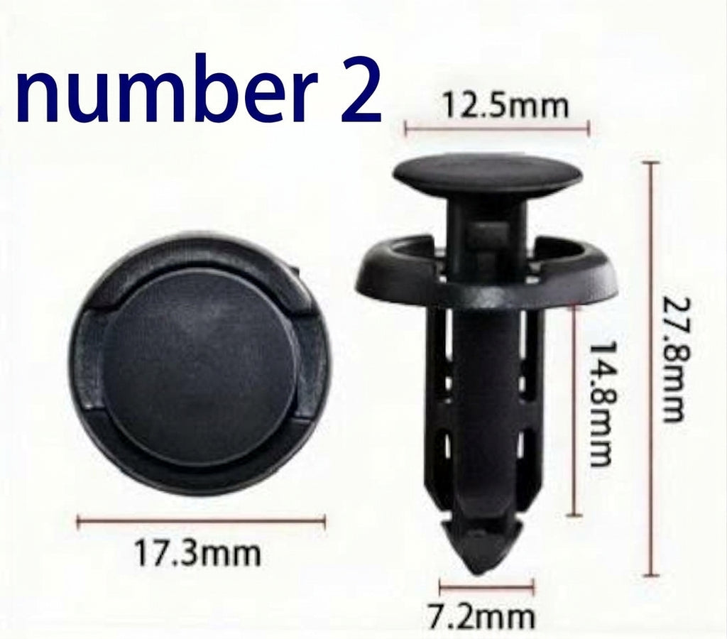 Universal automotive fender liner, trunk plastic clips, mudguard clips, expansion screws, hole-pierced studs, snaps