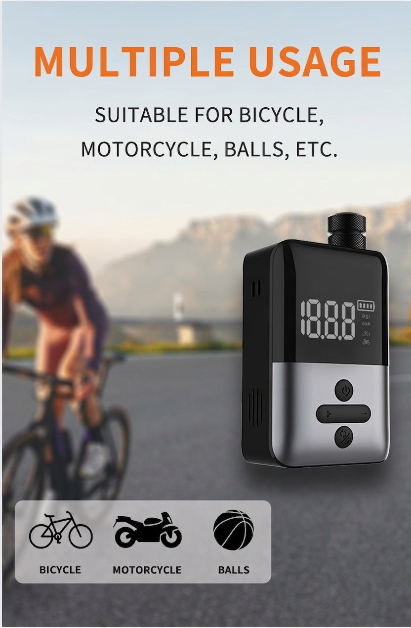 New in-stock ultra-mini mountain road bicycle inflator pump riding AI smart portable electric pump