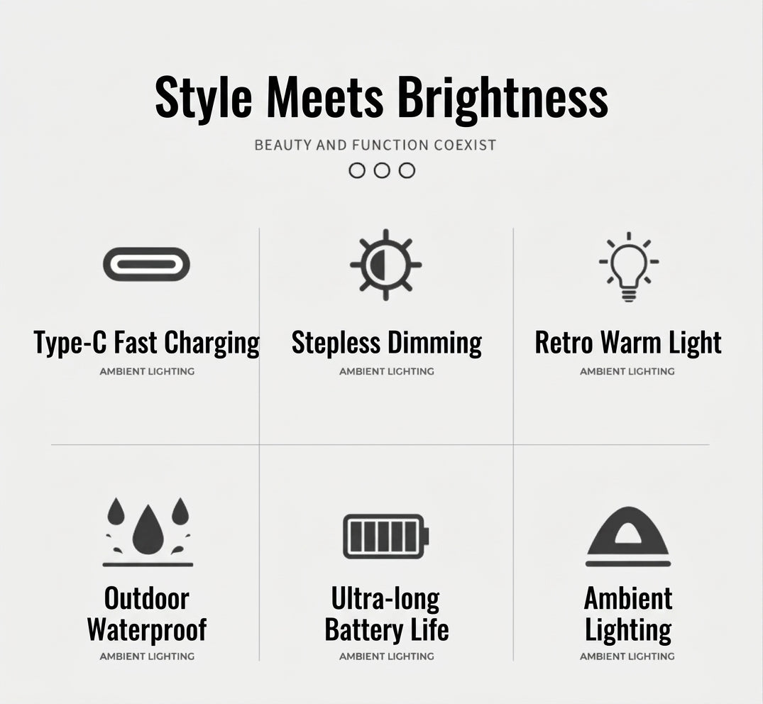 Camping Light - Rechargeable Lantern, Multiple Colors