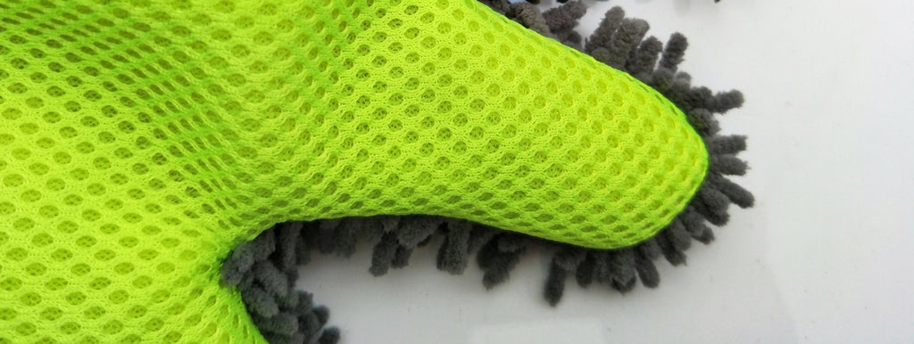 Fride Rich Velvet Thickened Car Wash Gloves Housekeeping Cleaning Gloves Sandwich Mesh Hole Wipe Gloves
