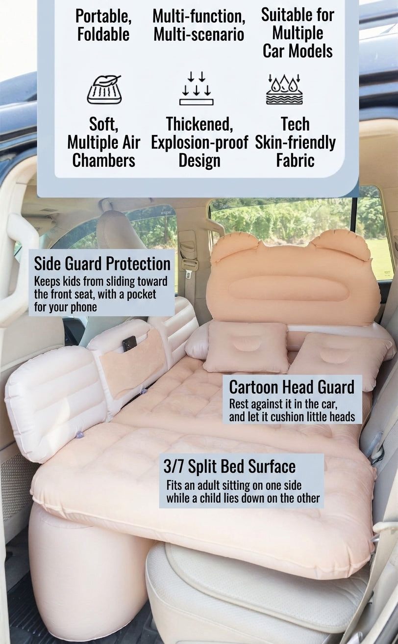 Car air bed car air bed car rear seat sleeping pad car children sleeping artifact car travel mattress