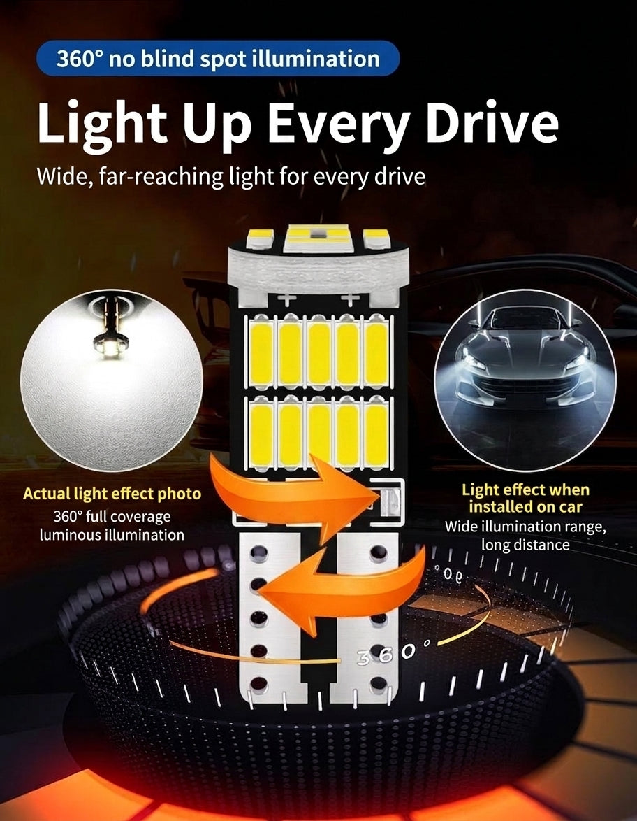 Yade Automotive LED Indicator Light T10 4014 26SMD Decoding Bright Bright Lamp W5W Reading Light License Plate Light