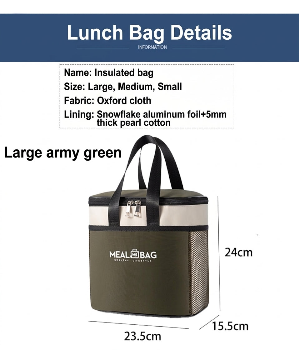 Insulated Lunch Bag, Waterproof Bento Tote