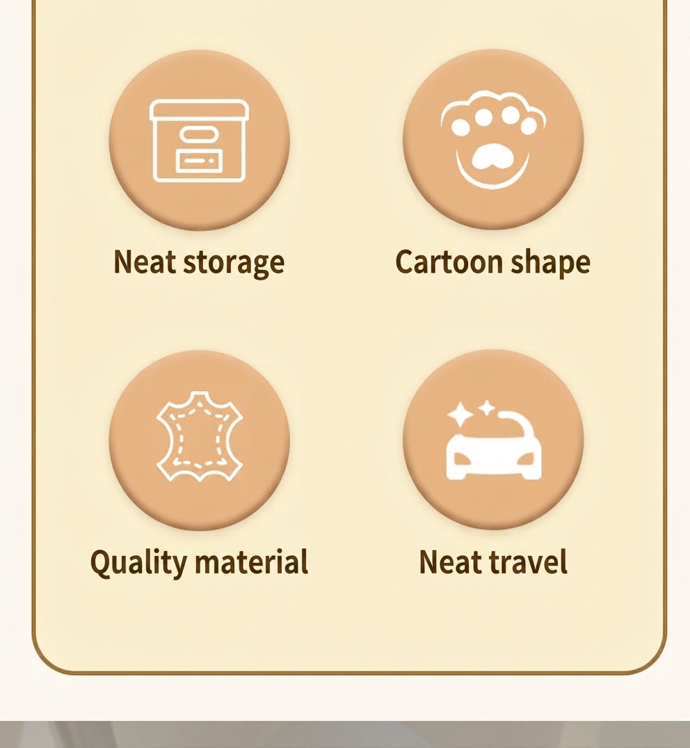 Car storage hanging bag, multifunctional creative cute car seat rear storage rack, tissue box inside car, trash bin