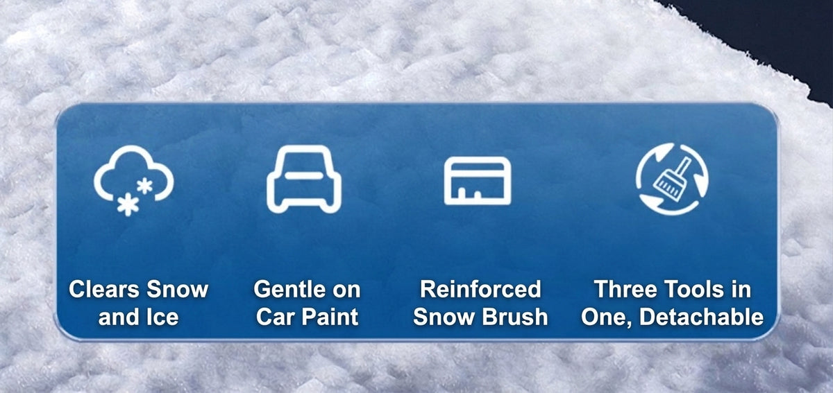 Car Snow Removal Shovel, 5-in-1 Ice Tool