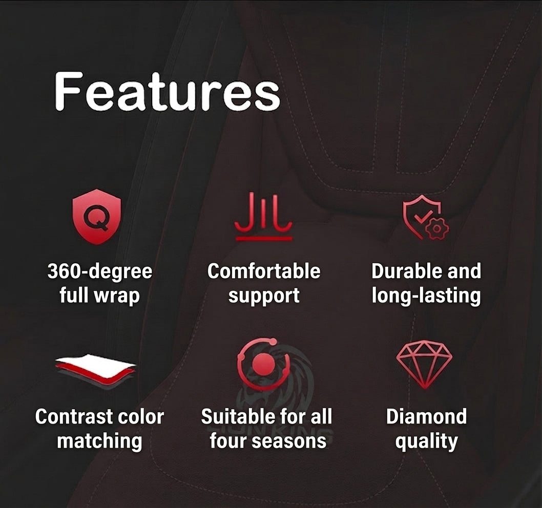 Universal four-season Nappa leather seat cover for car seat cushions, premium feel, anti-dirt, full coverage ventilation, breathable new seat cover