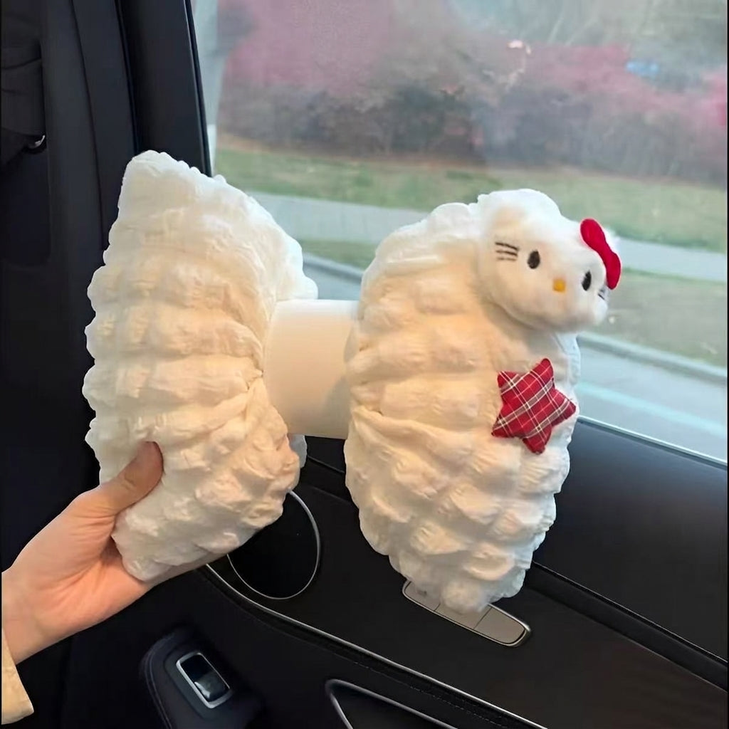 Cute and girly Kitty car headrest neck support pillow, breathable car neck support pillow, cushion, car interior accessories