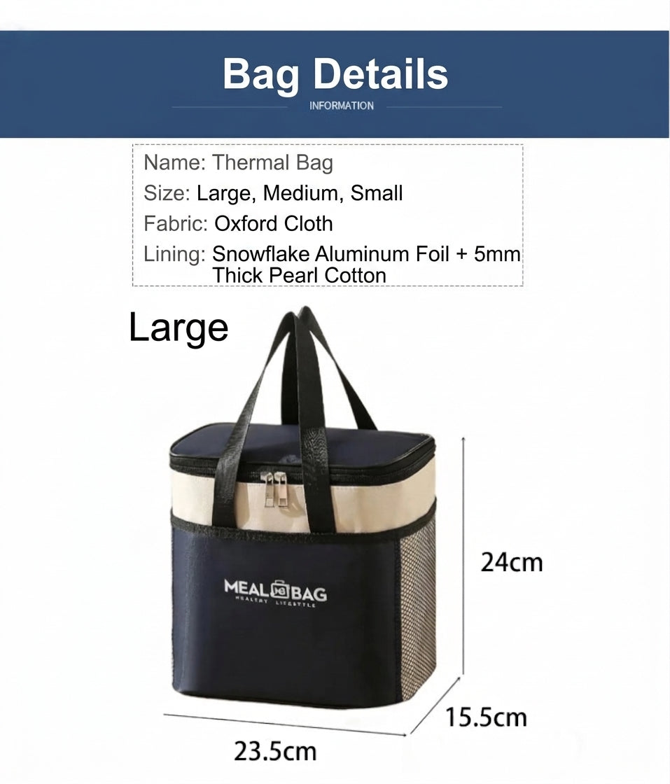 Insulated Lunch Bag, Waterproof Oxford Cloth