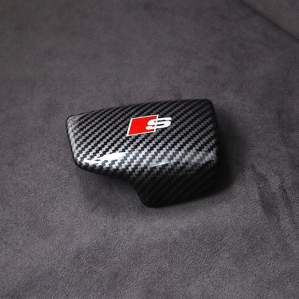 Suitable for Audi A6L A4L Q5LA3Q7Q2L gear shift cover, carbon fiber texture gear lever cover, and automotive interior modification