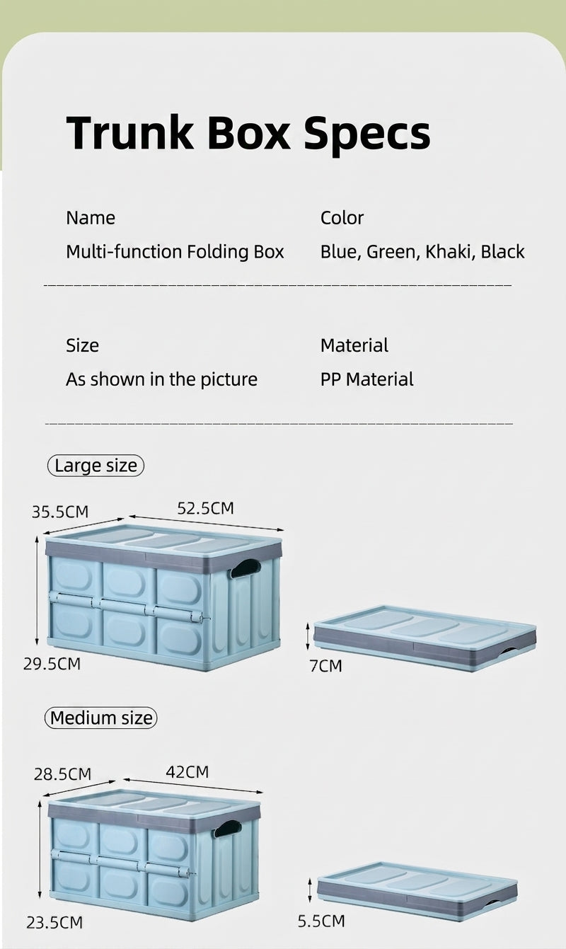 Car trunk folding storage box, car storage box, car trunk organizer box, storage box, portable storage