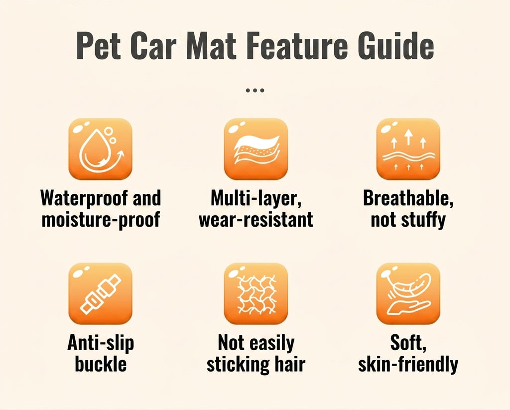 Cross-border bestseller breathable mesh pet car mat hanging bag, pet car carrier waterproof car dirt mat, dog anti-collapse